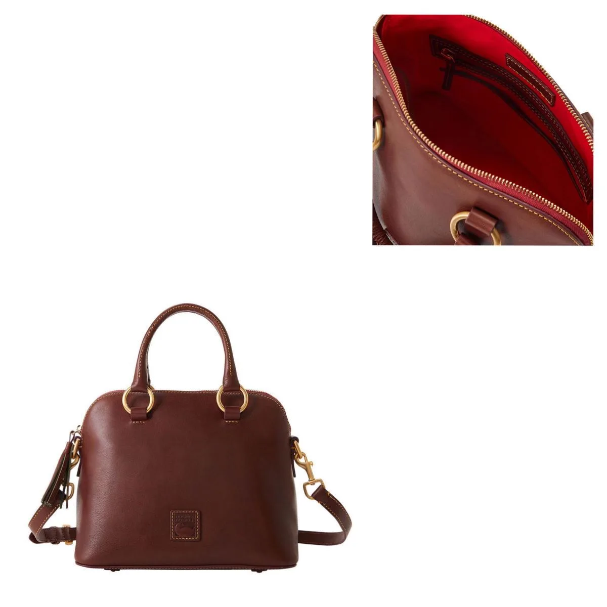 Dooney & Bourke Chestnut Florentine Domed Satchel