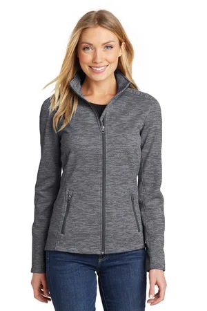 Port Authority® Women's Digi Stripe Fleece Jacket. view 3