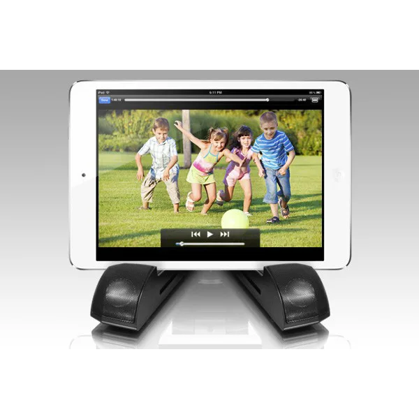 Aluratek Bluetooth Wireless Speaker (5 W) & Tablet Stand with Built-In Battery