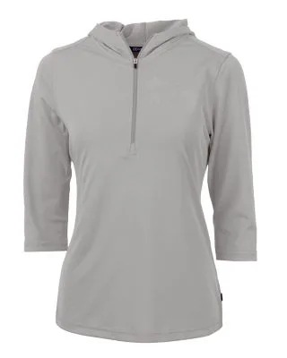 Cutter & Buck Virtue Eco Pique Recycled Half Zip Pullover Womens Hoodie view 3