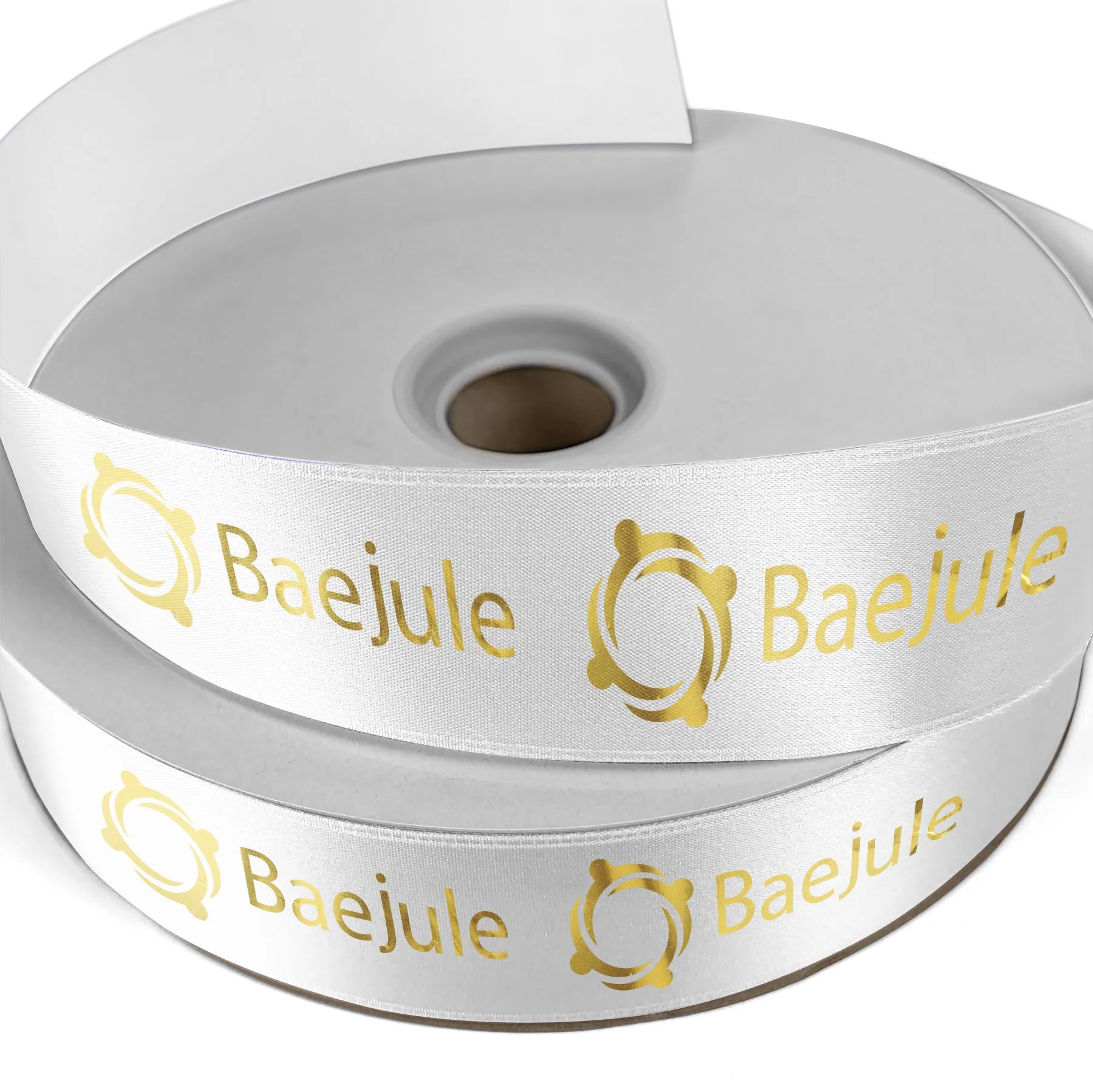 1 1/2" Badge Satin Ribbon - 100yd Roll - Foil Print