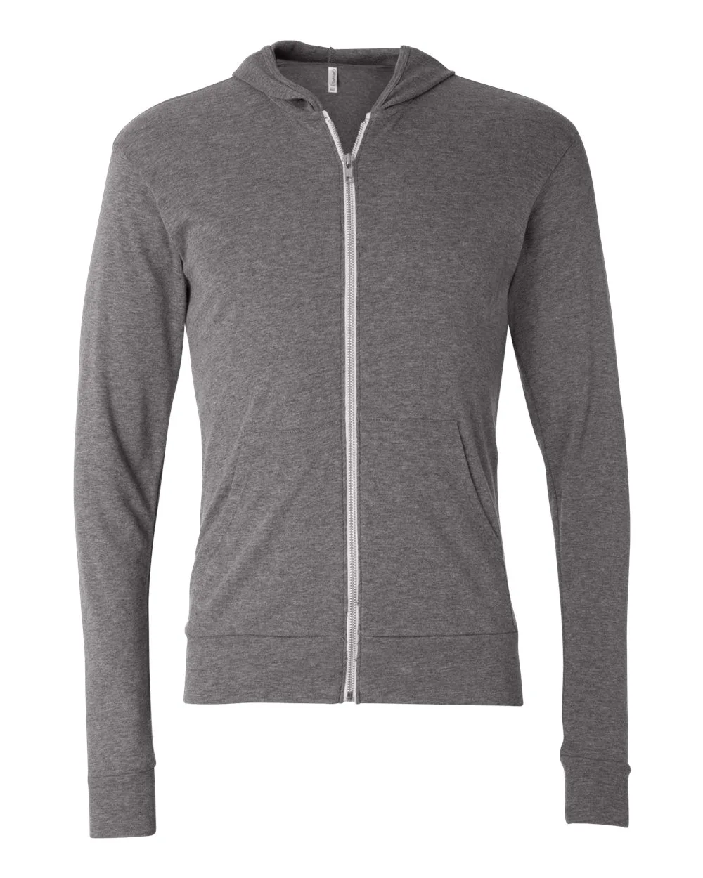 Bella+Canvas® Unisex Lightweight Hooded Full-Zip Sweater view 4
