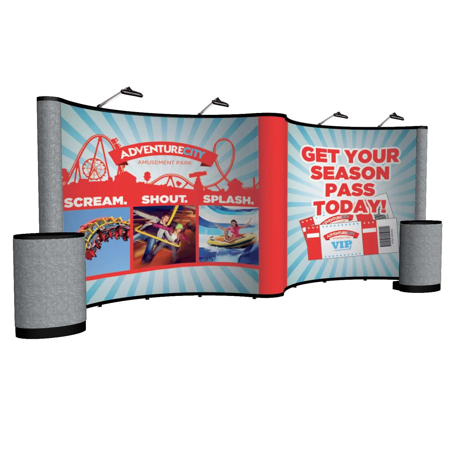 20' Gullwing Show 'N Rise Floor Kit (Mural, Fabric Ends)