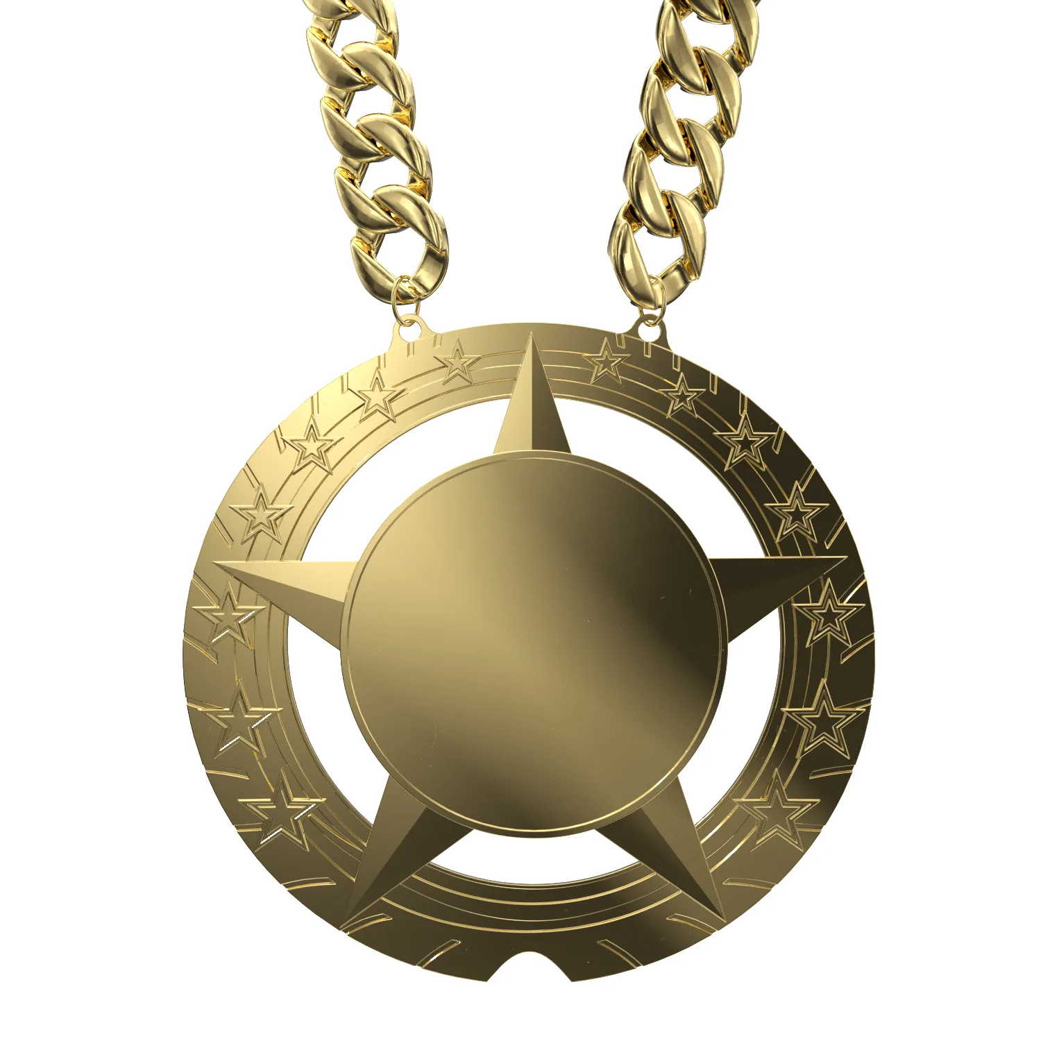 Express Super Star Champ Chain Medal w/ Plastic Chain view 2