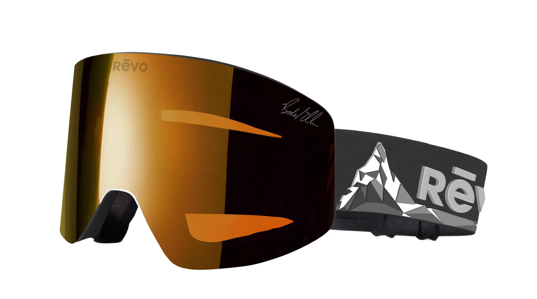 Revo Sunglasses Matte Black Bode Miller No. 6 Goggles w/Interchangeable Lens