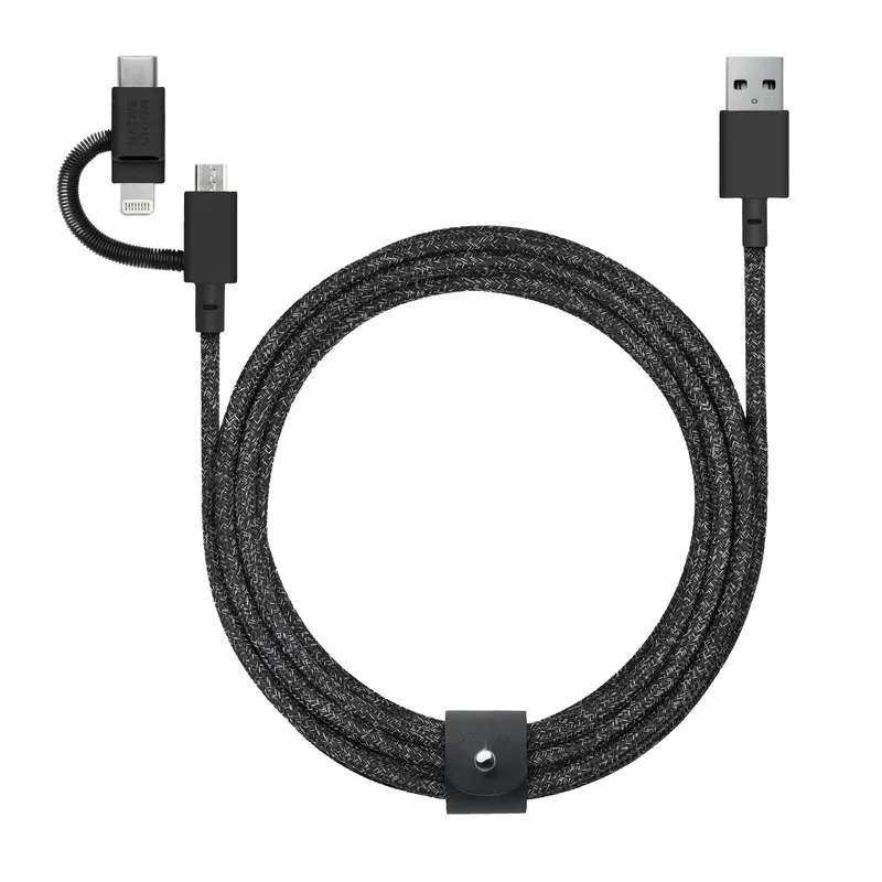 Native Union Belt Cable Universal 6.5' 3-In-1 Charging Cable Cosmos