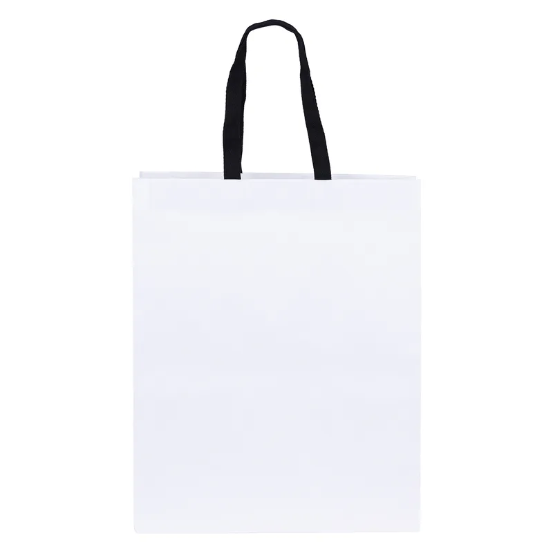 Teak - Woven Handle White Eurototes - Flexo Ink Print (13" x 6" x 16") view 2