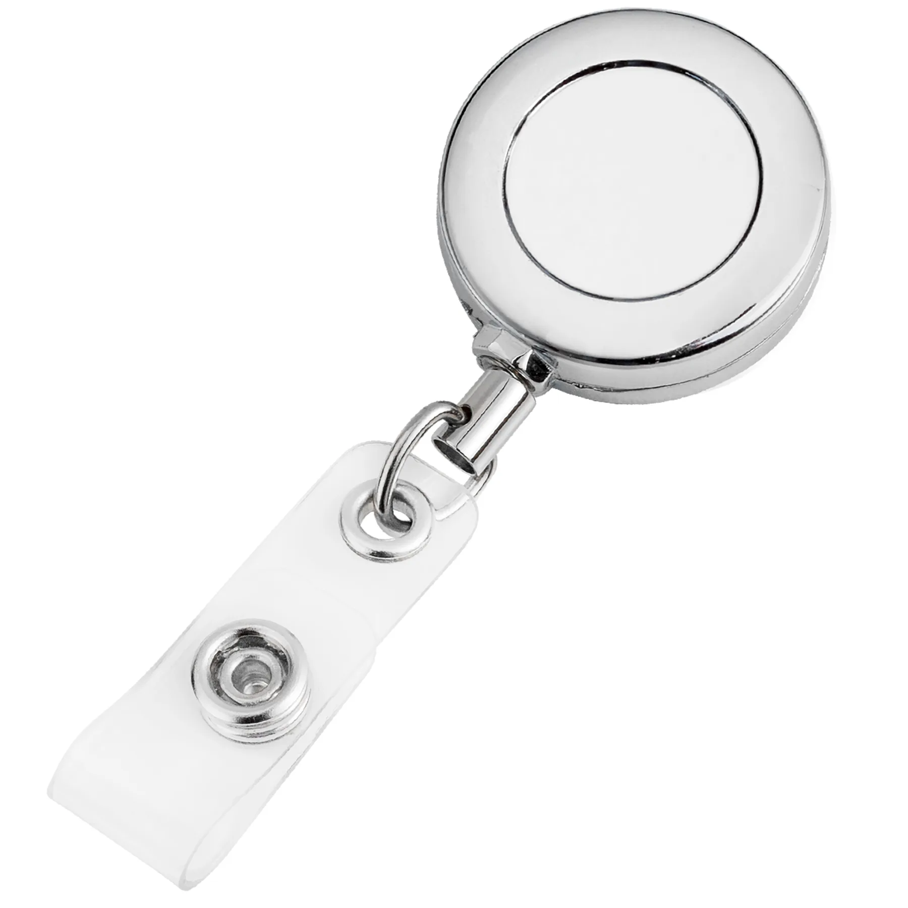 Round Metal Retractable Badge Reel view 2