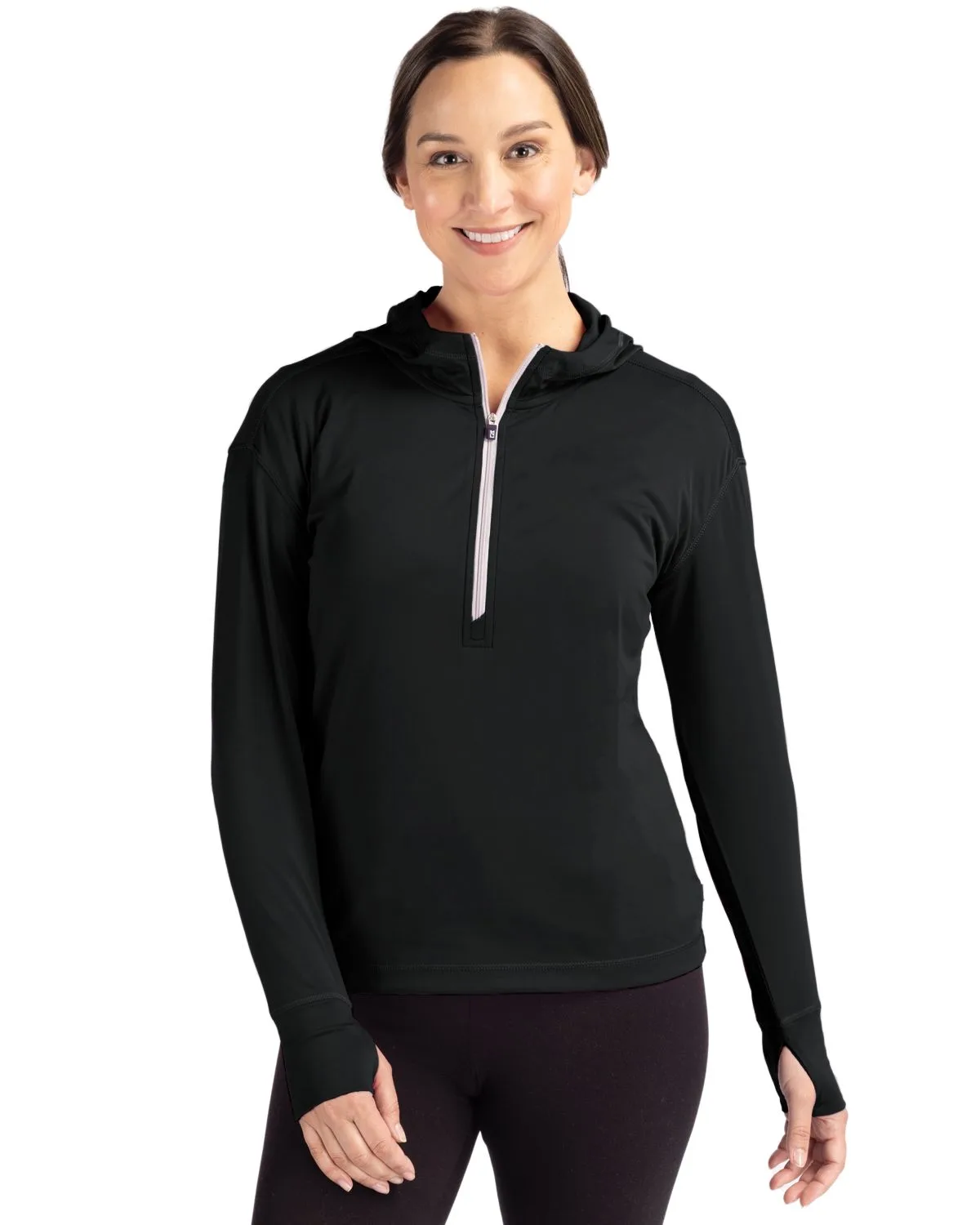 Cutter & Buck Daybreak Eco Recycled Womens Half Zip Hoodie
