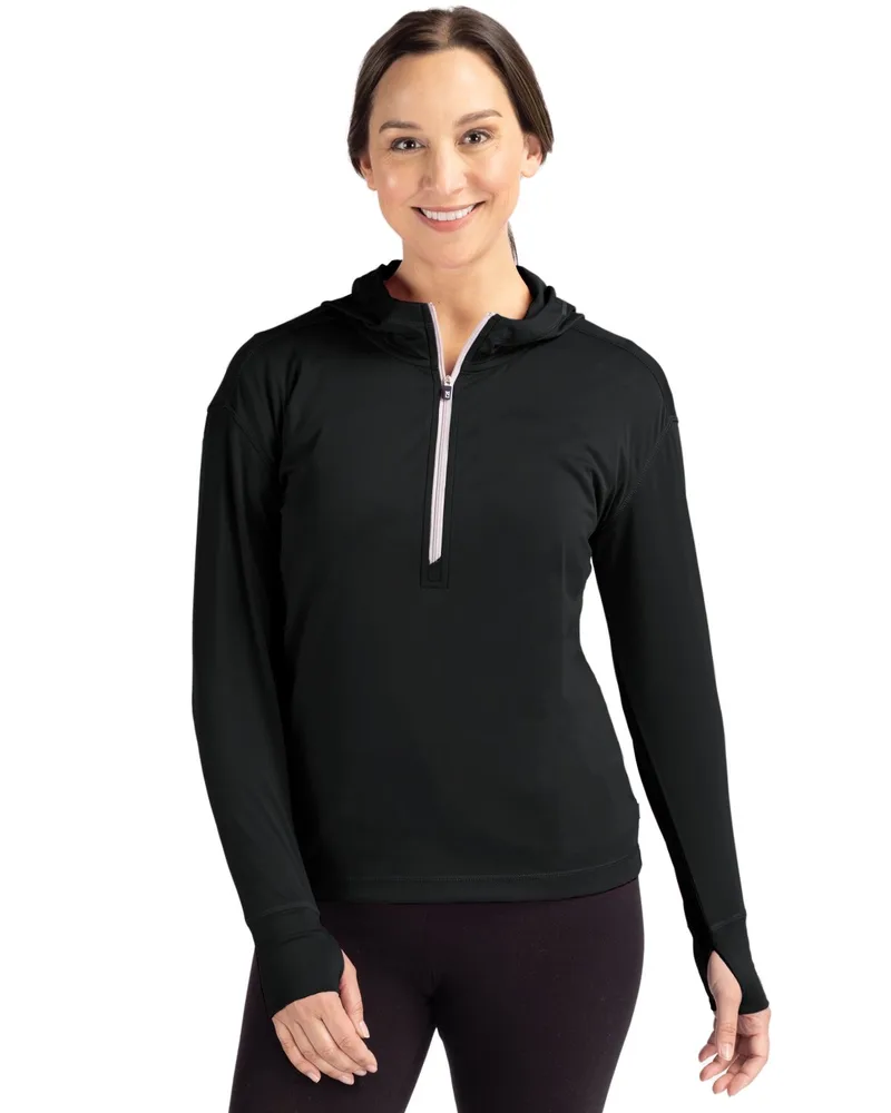 Cutter & Buck Daybreak Eco Recycled Womens Half Zip Hoodie