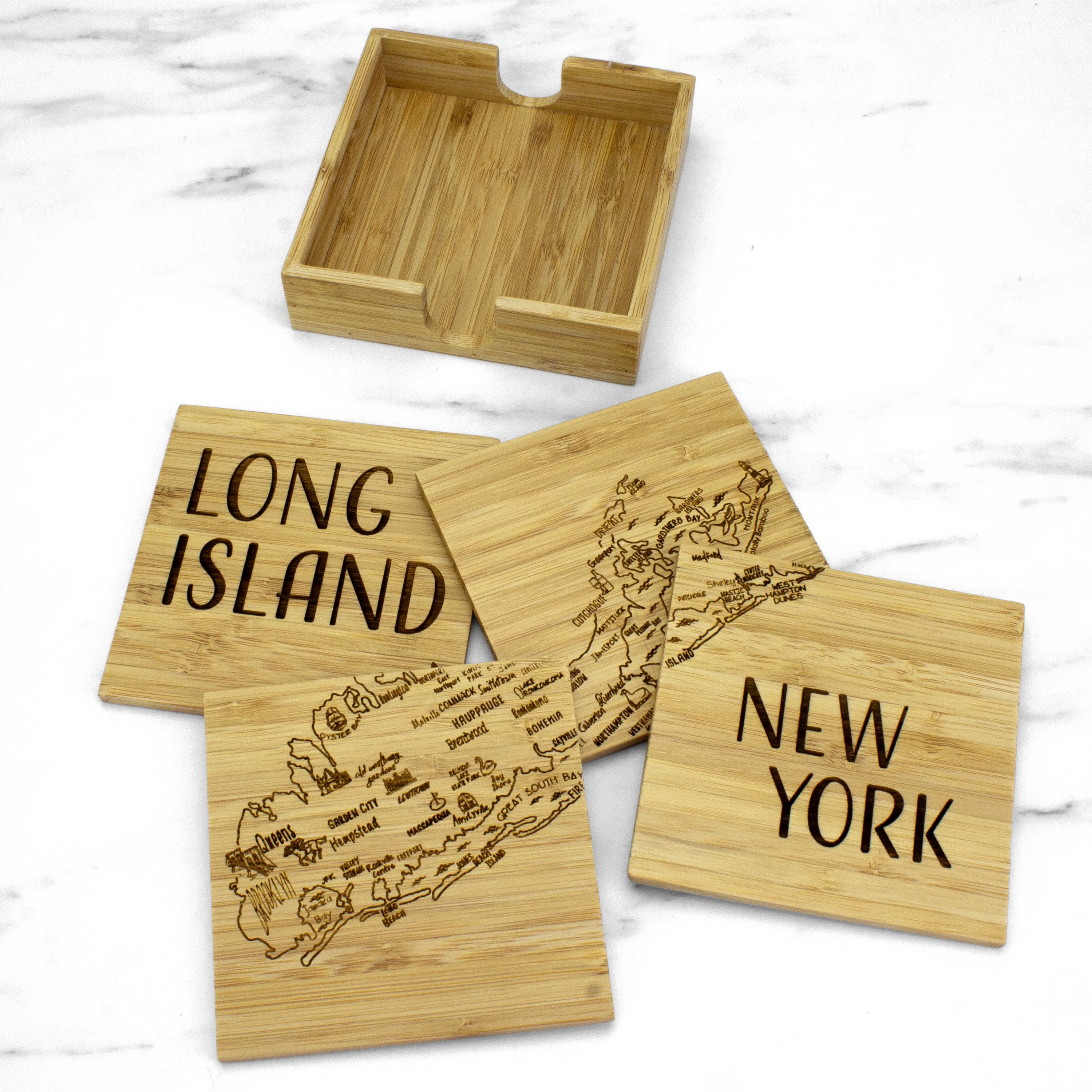Long Island Puzzle Coaster Set view 2