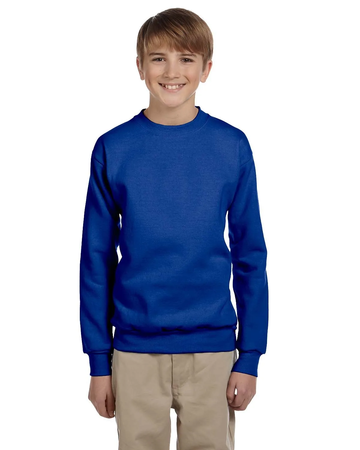 Hanes Printables Youth ComfortBlend® EcoSmart® Fleece Crew view 5