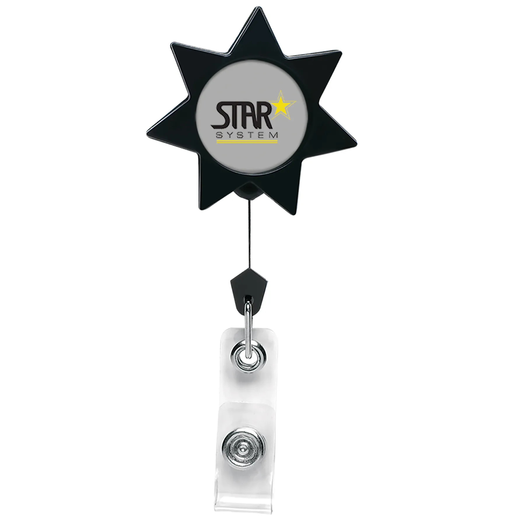 7 Point Star Retractable Badge Reel view 3