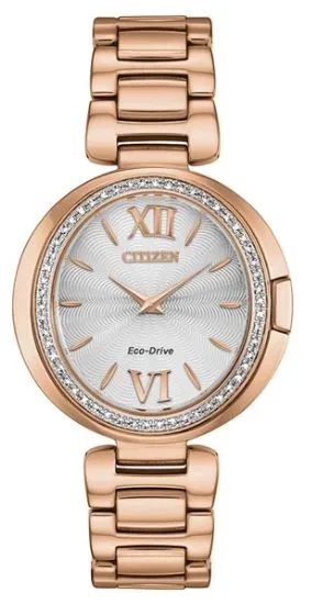 Citizen® Ladies' Capella Eco-Drive® Pink Gold-Tone Watch
