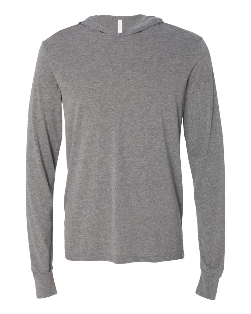 Bella+Canvas® Unisex Jersey Hooded Long Sleeve T-Shirt view 7