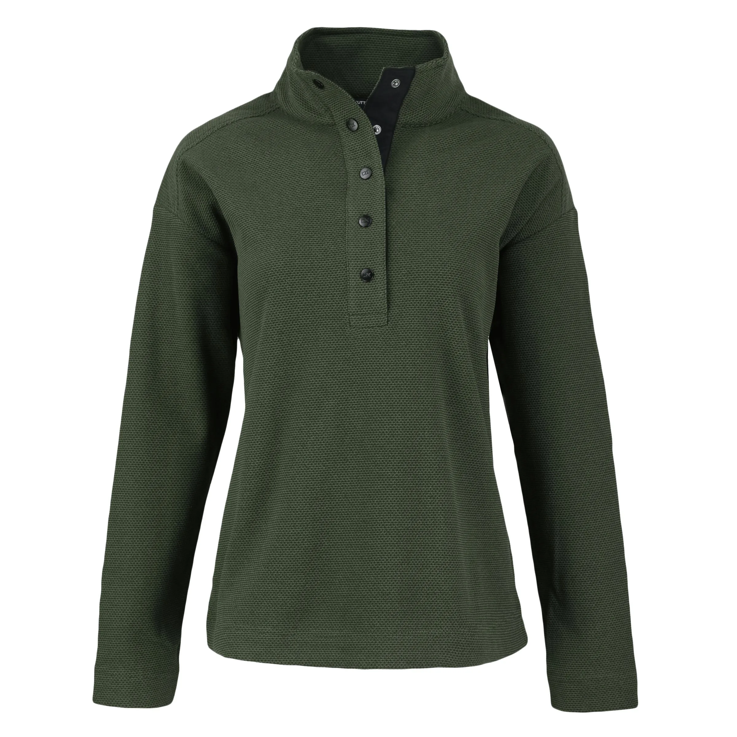 Cutter & Buck Hunts Point Eco Textured Fleece Recycled Womens Snap Pullover view 3
