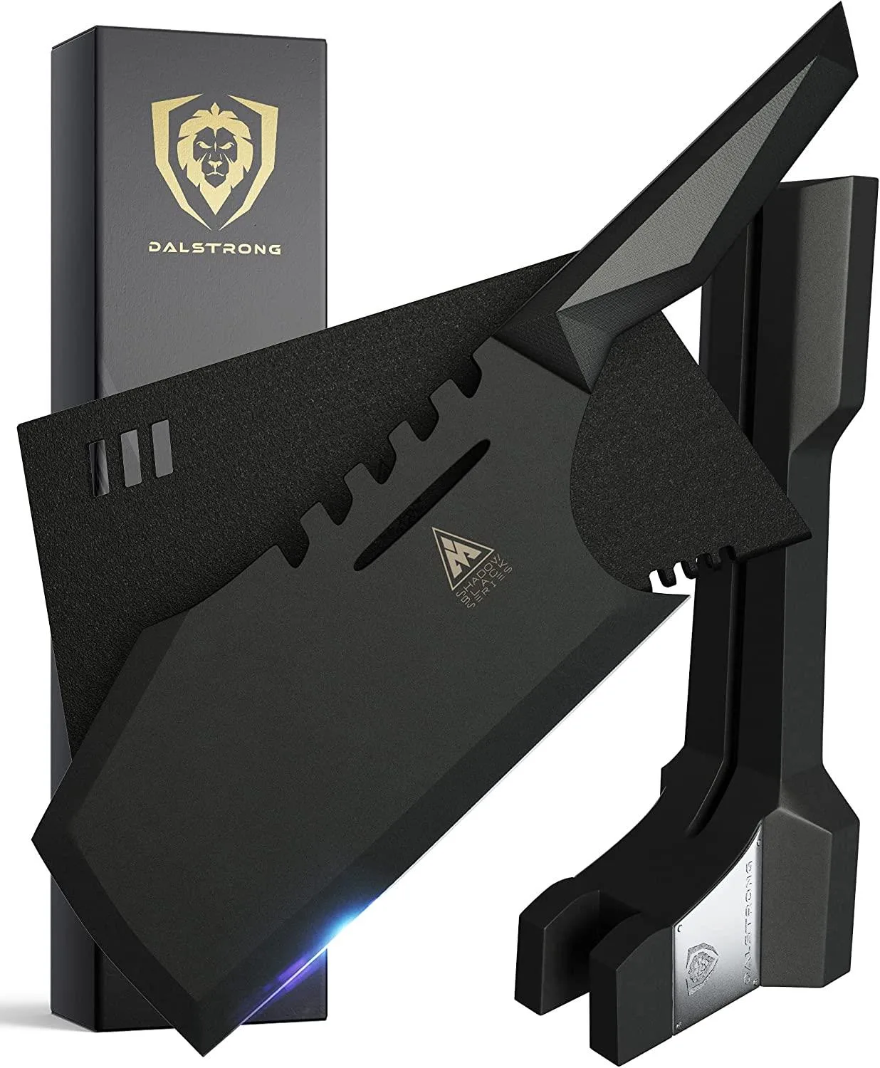 Dalstrong 9" Obliterator Meat Cleaver-Shadow Black Series-High Carbon Steel-Stand & Sheath Included