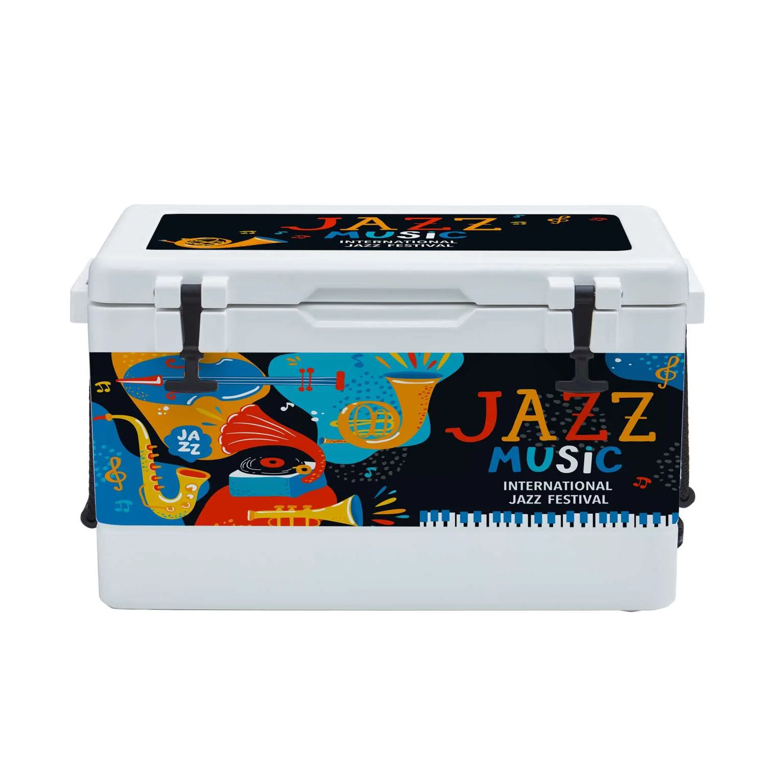 54QT Rotomolded Cooler, Wrap with 1 Lid Decal view 5