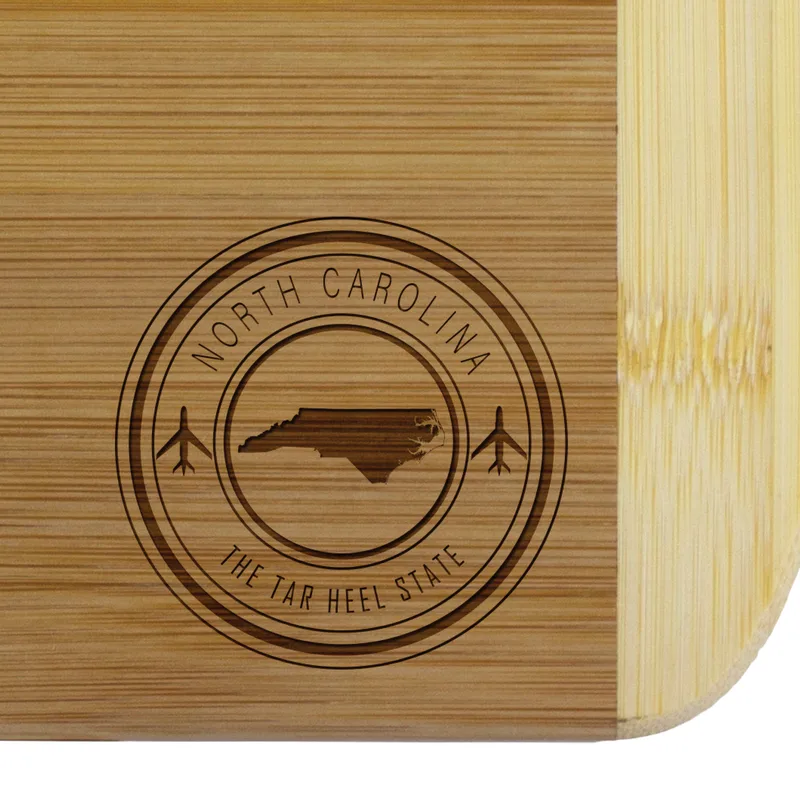 North Carolina State Stamp 2-Tone 11" Cutting Board view 2