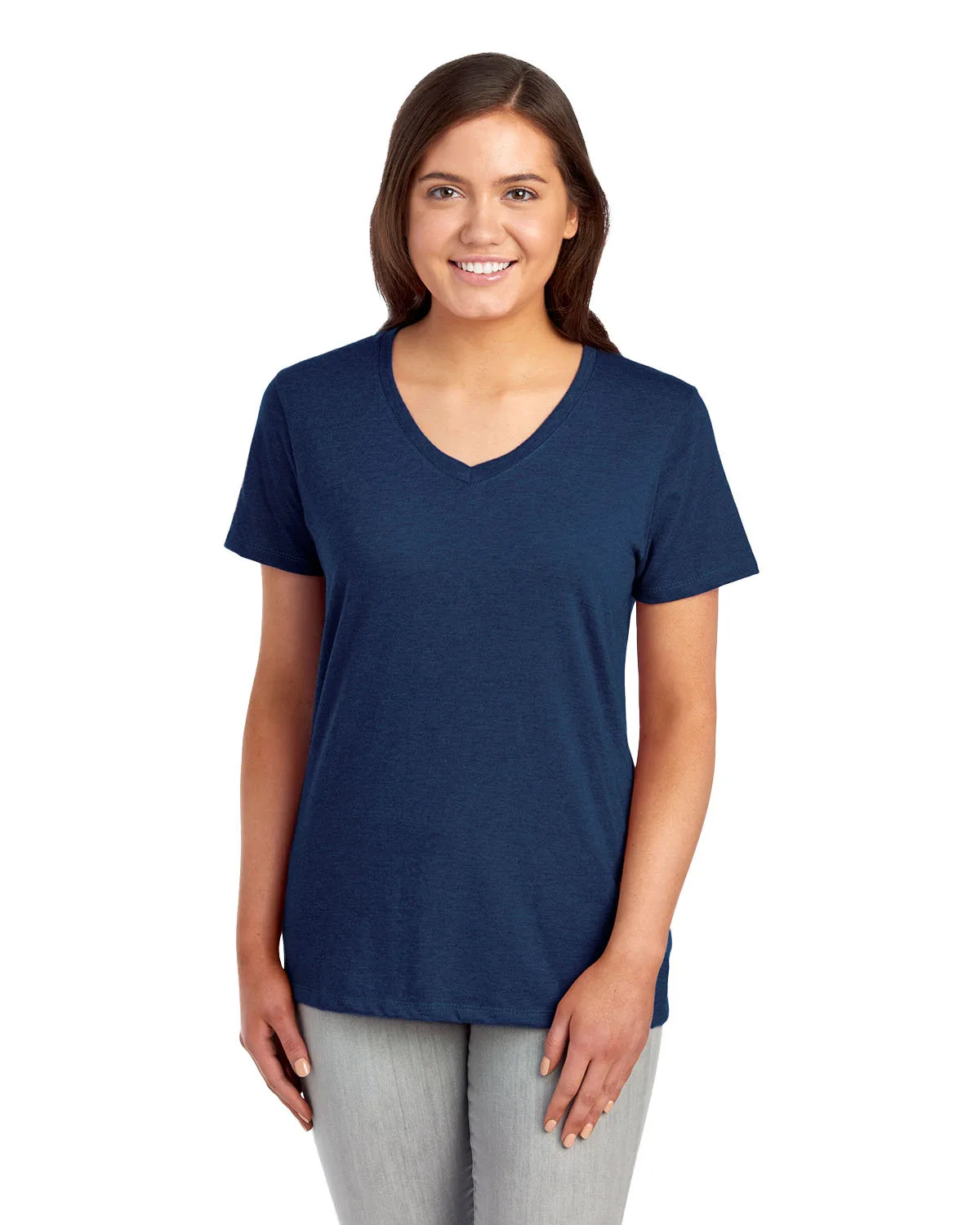 Jerzees Ladies' Premium Blend V-Neck T-Shirt view 6