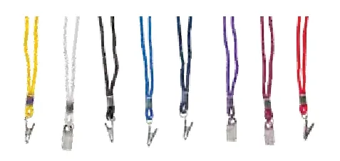Braided Lanyard w/bull dog clip