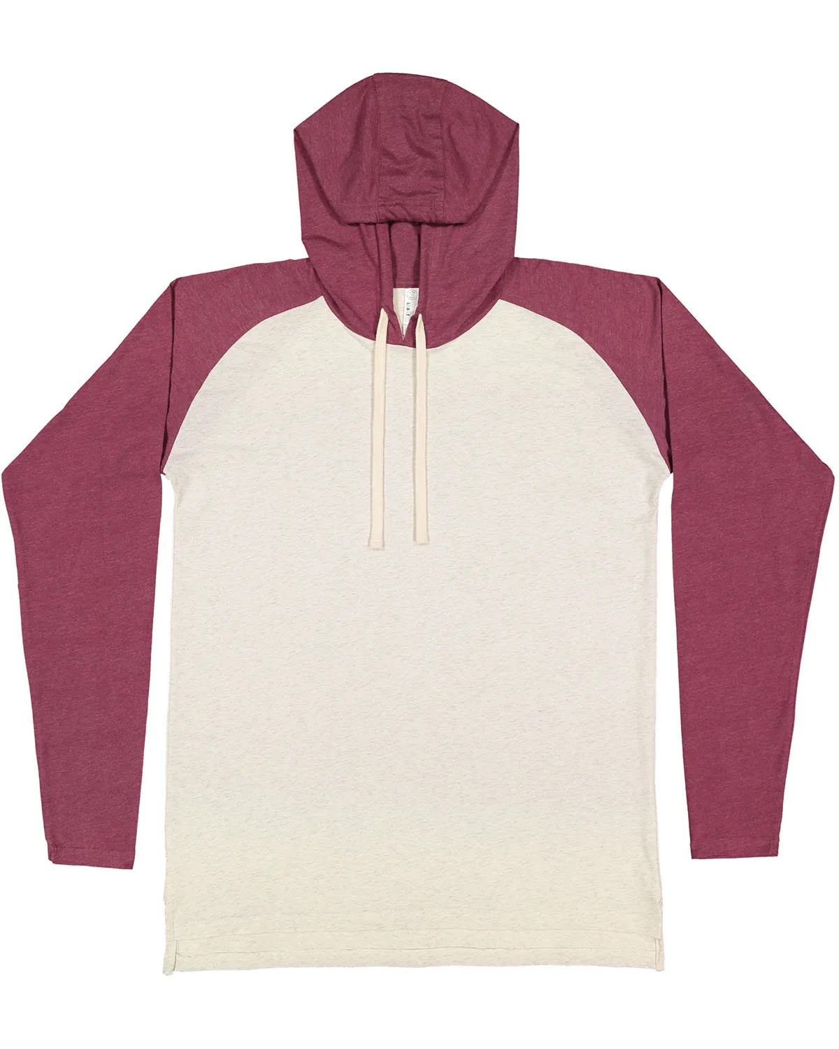 LAT Men's Hooded Raglan Long Sleeve Fine Jersey T-Shirt view 5
