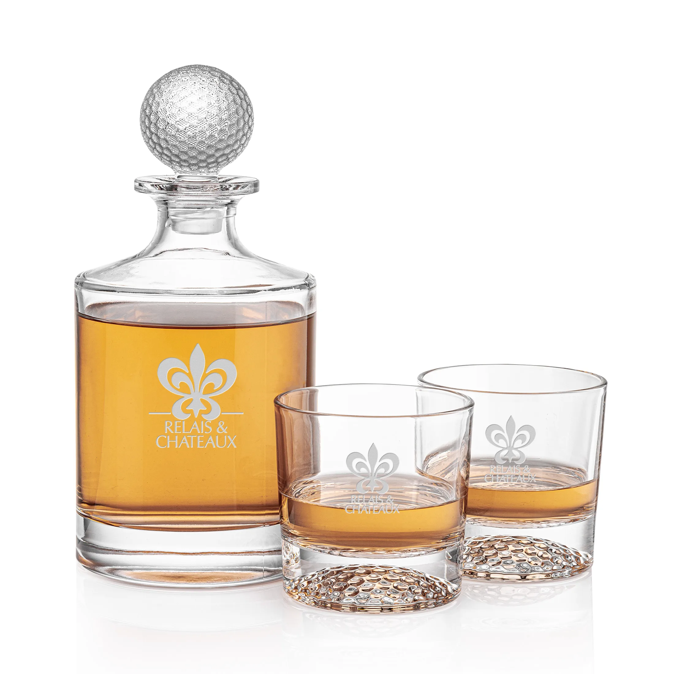Decanter Set, Deep Etch, Decanter & 2 OTR