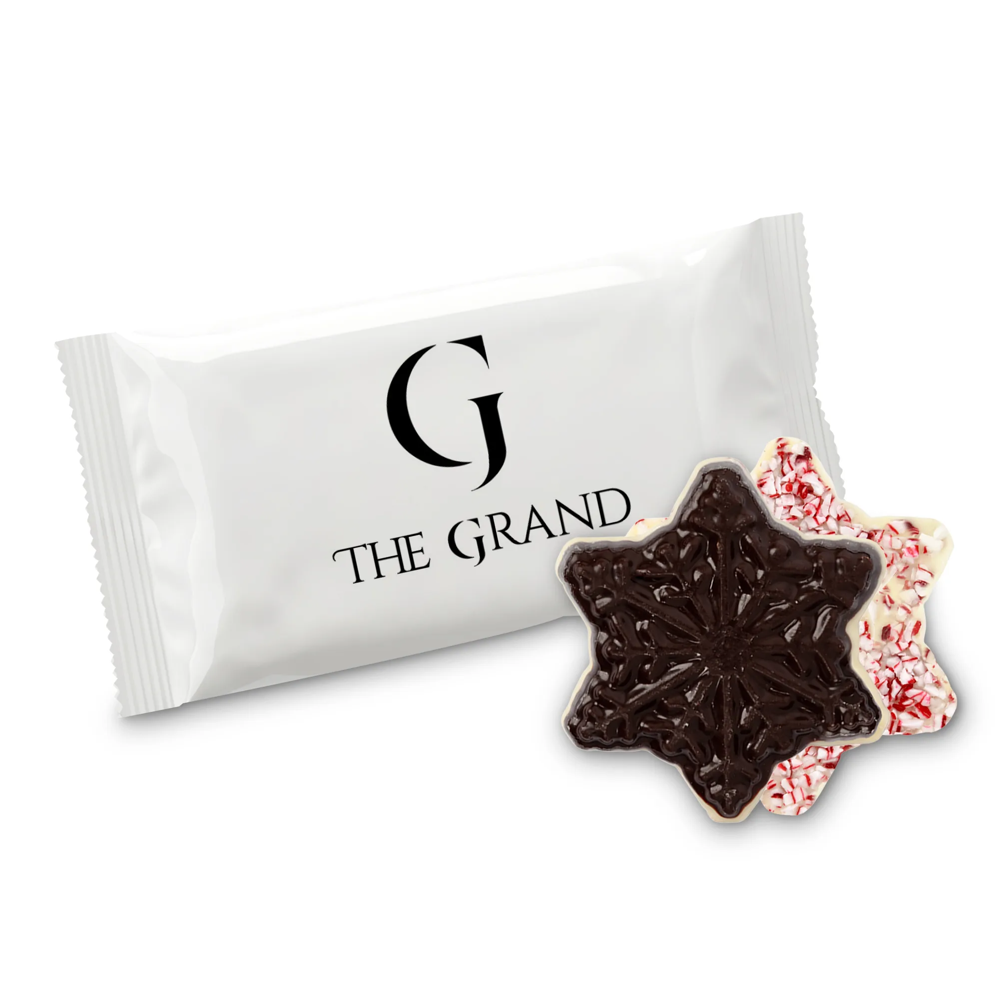 Individually Wrapped Peppermint Bark Snowflake Candy (1 Color)