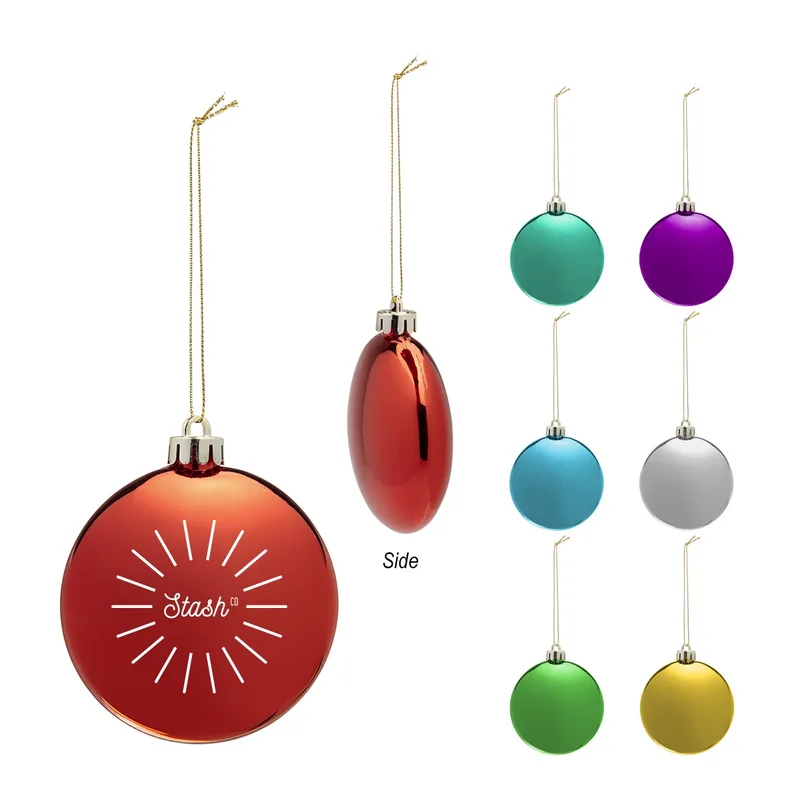 Chrome Round Disk Ornament view 2