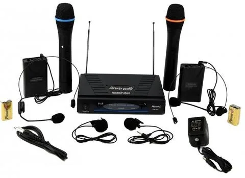 Hisonic® Dual VHF Wireless Microphone System Deluxe Package