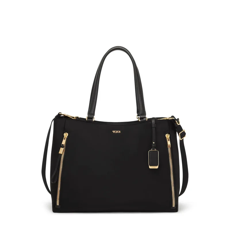 Tumi Voyageur Valetta Large Tote- Black/Gold