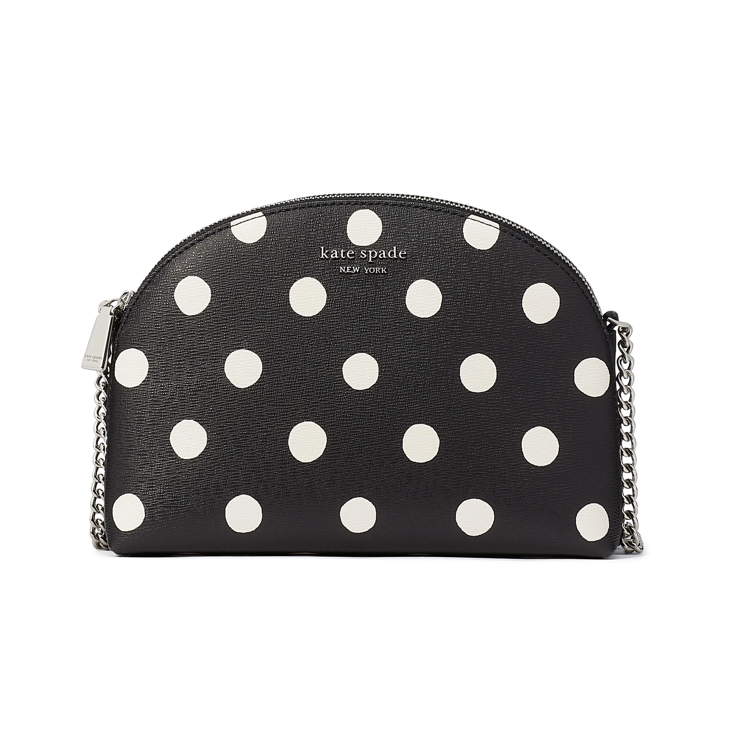 kate spade new york Morgan Sunshine Dot Printed Pvc Double Zip Dome Crossbody - Black Multi