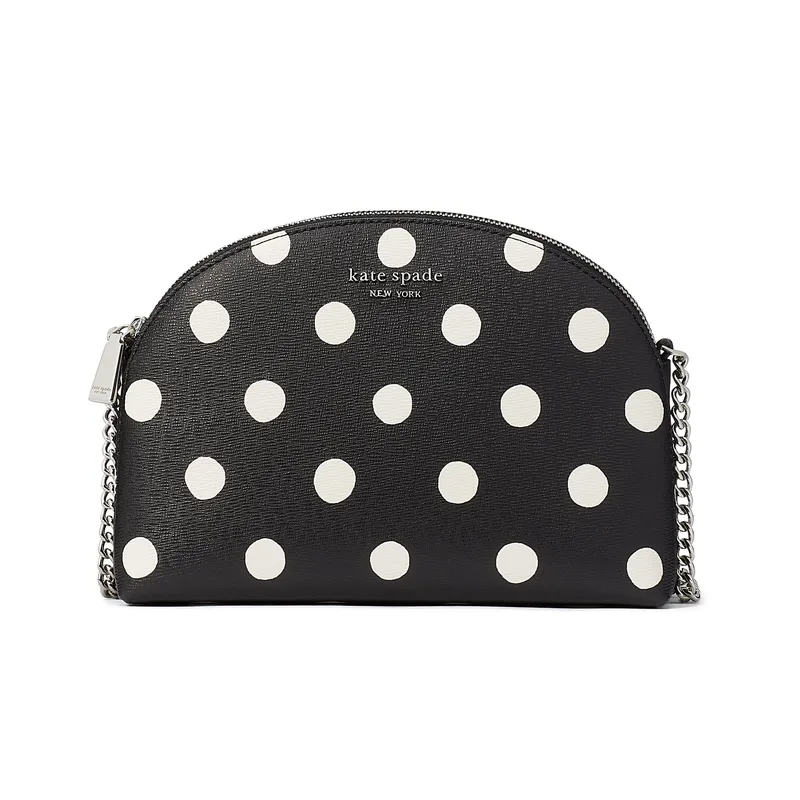 kate spade new york Morgan Sunshine Dot Printed Pvc Double Zip Dome Crossbody - Black Multi