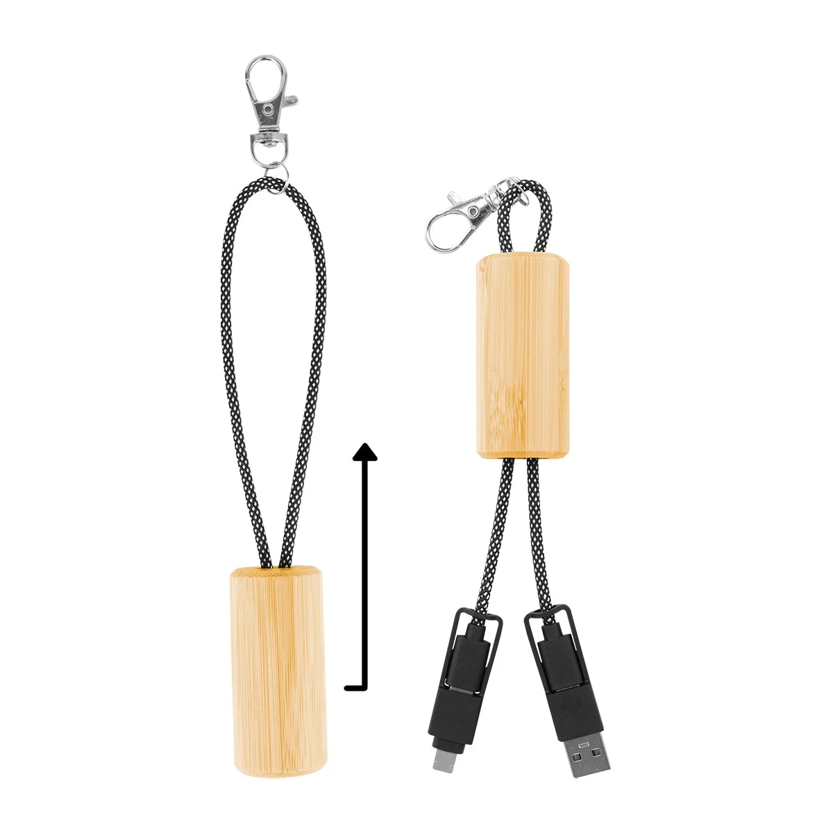 Bamboo Slider Multi-chargin Cables view 3