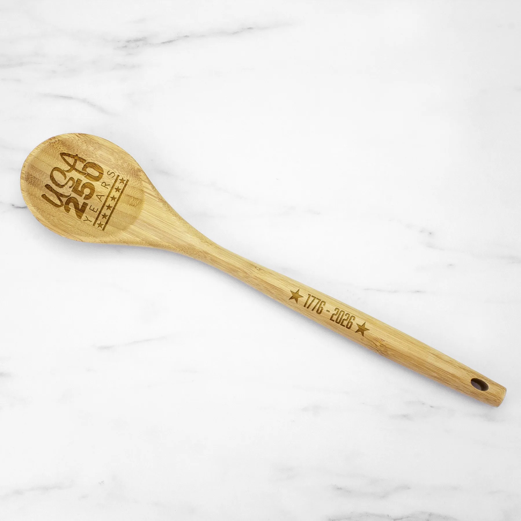 Limited Edition USA 250 Years 14" Bamboo Spoon Lambootensil view 2