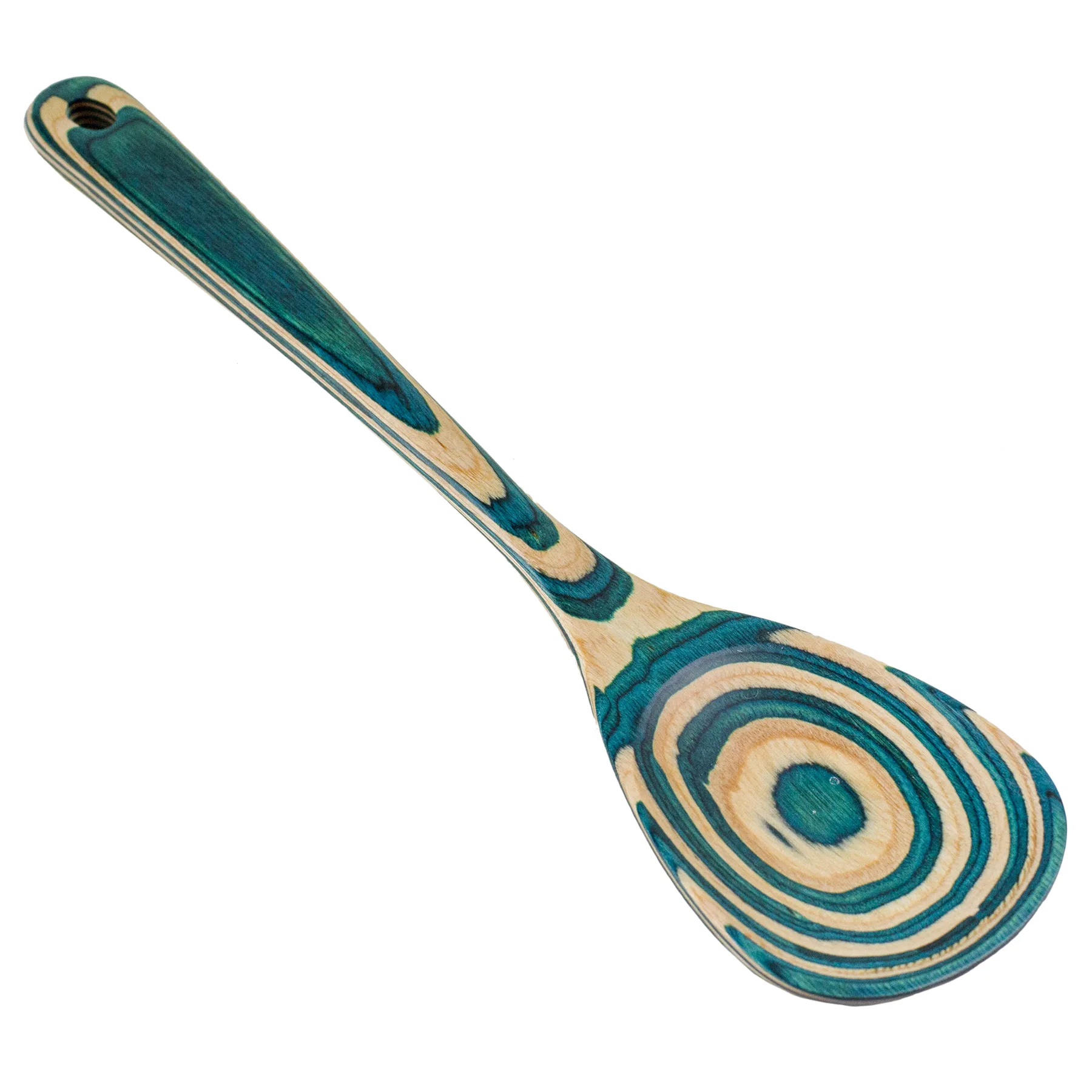 Teal Blue/Natural Wood Beige