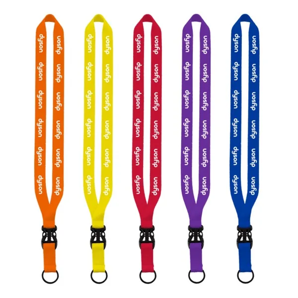3/4" Polyester Lanyard with Slide Buckle Release & Split-Ring view 2