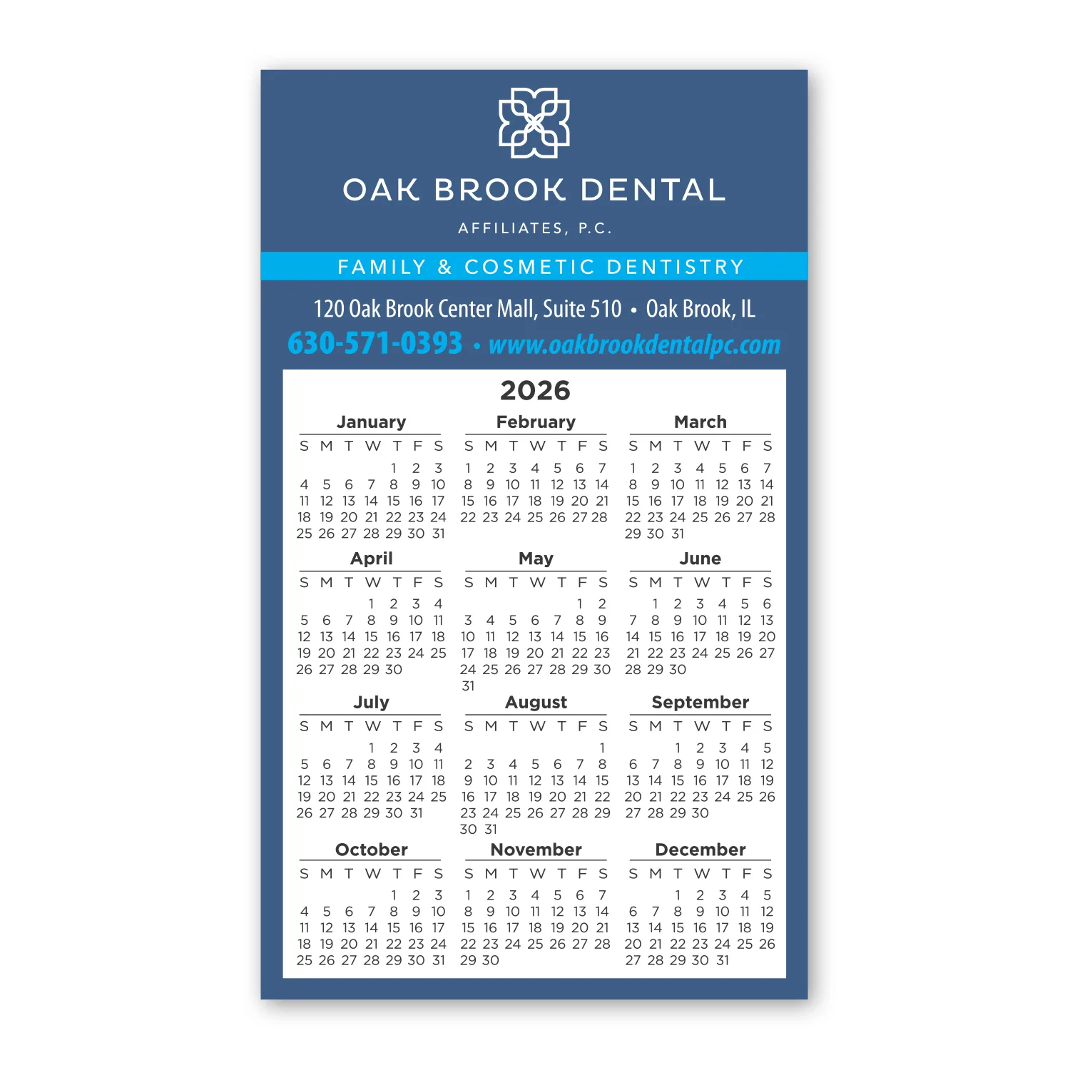 Calendar Sq Crnr Magnet 2-29/32 x 4-15/16