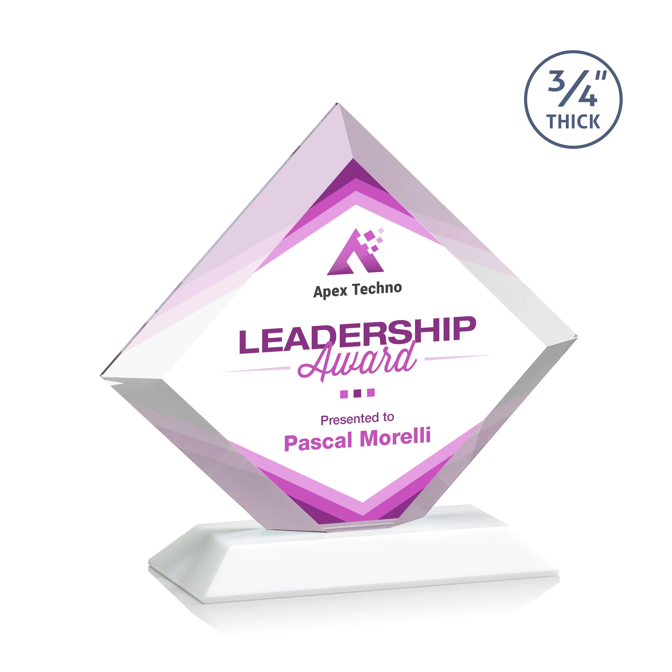 VividPrint™, Standard base, White, 8.25" x 7.75" x 3"