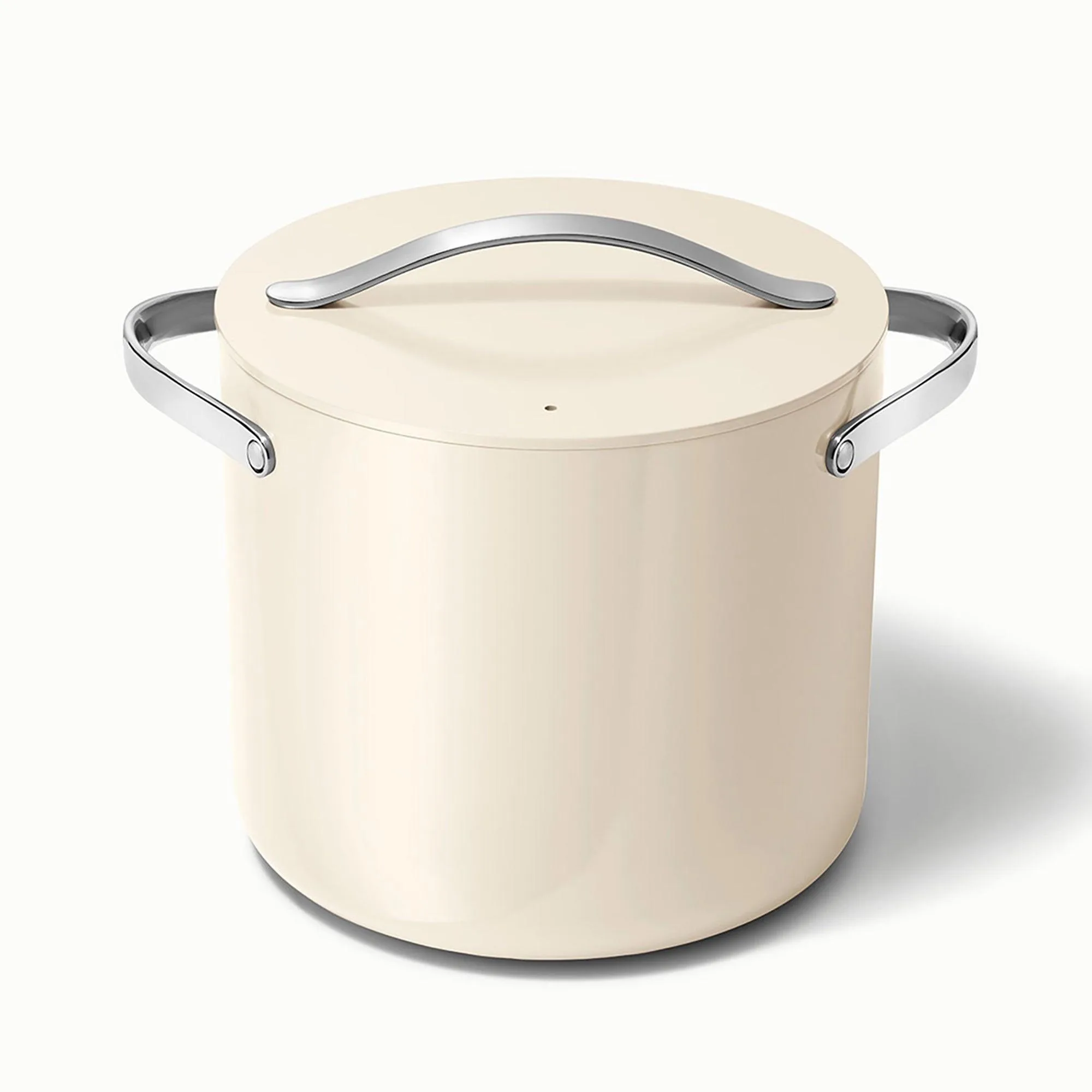 Caraway 12Qt Nonstick Ceramic Stockpot W/ Lid Cream