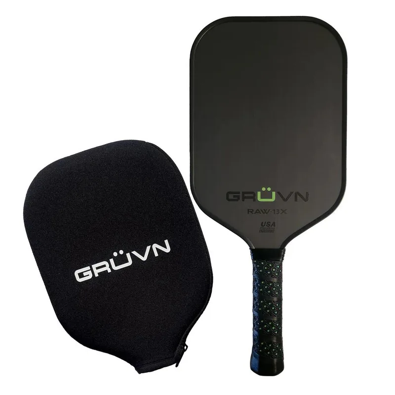 GRUVN Raw-13X Pickleball Paddle Size 16.5'' - Black/Green