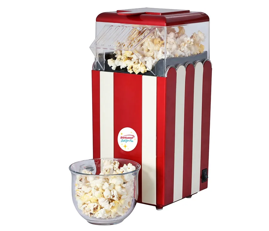 8 Cup Red Striped Popcorn Maker