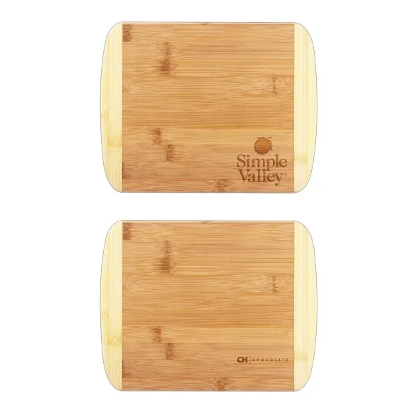 Two-Tone Bamboo Cutting Board 11" x 8-3/4"