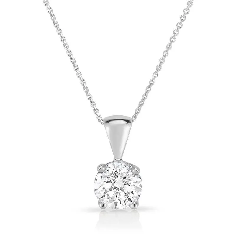 Jilco Inc White Gold Diamond Cable Chain Necklace