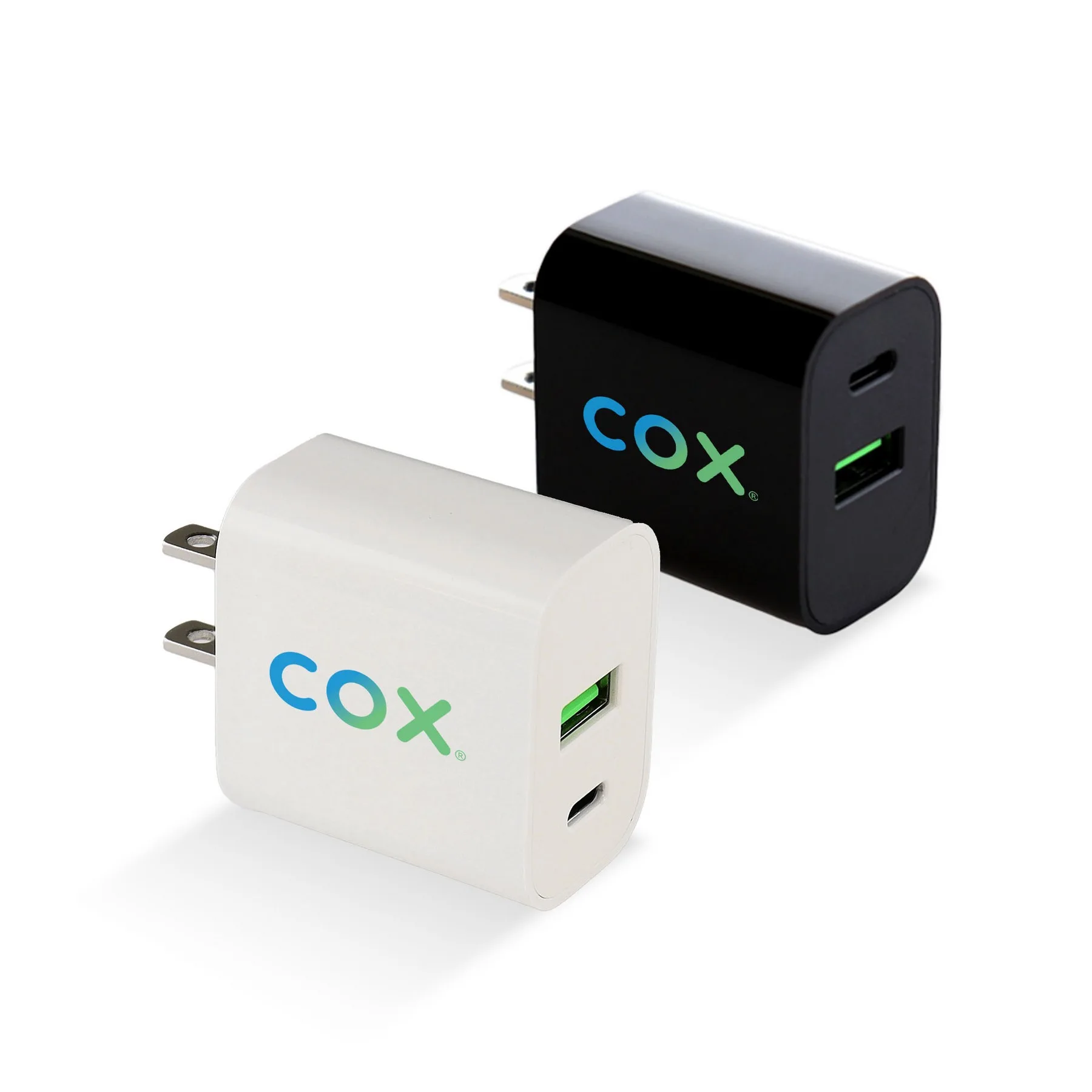 Dual Port Flat Wall Adapter