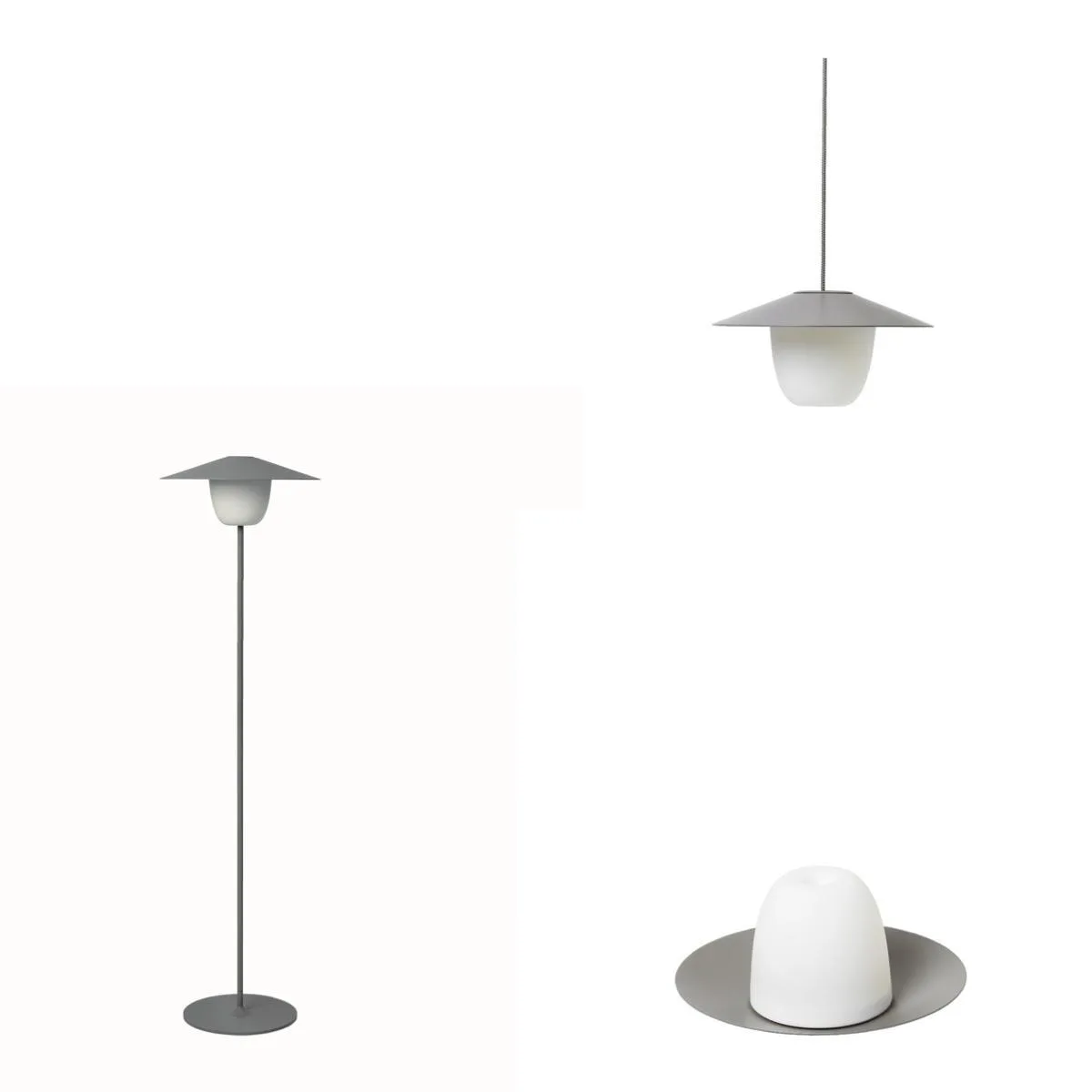 Blomus Ani Mobile 3" 1 Rechargeable Led Floor Lamp - Satelite Gray