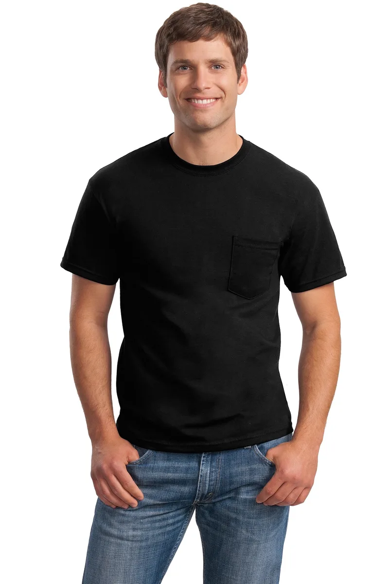 Gildan® - Ultra Cotton® 100% US Cotton T-Shirt with Pocket. view 2