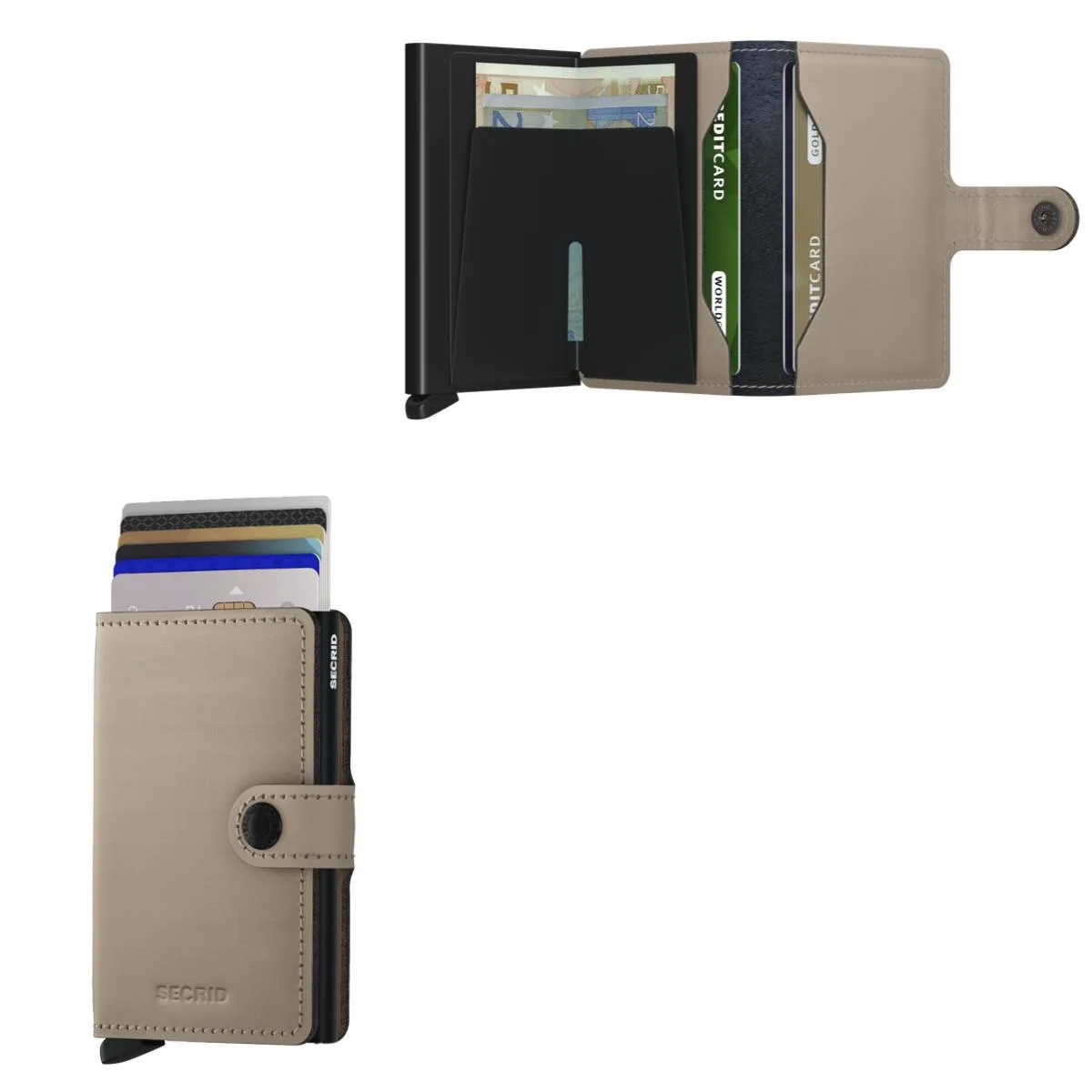 Secrid Miniwallet Matte Leather - Desert Beige