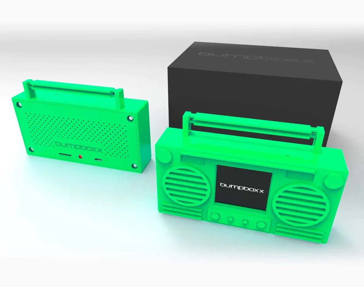 Bumpboxx Microboom Wearable Necklace Bluetooth Speaker Boombox Slime Green