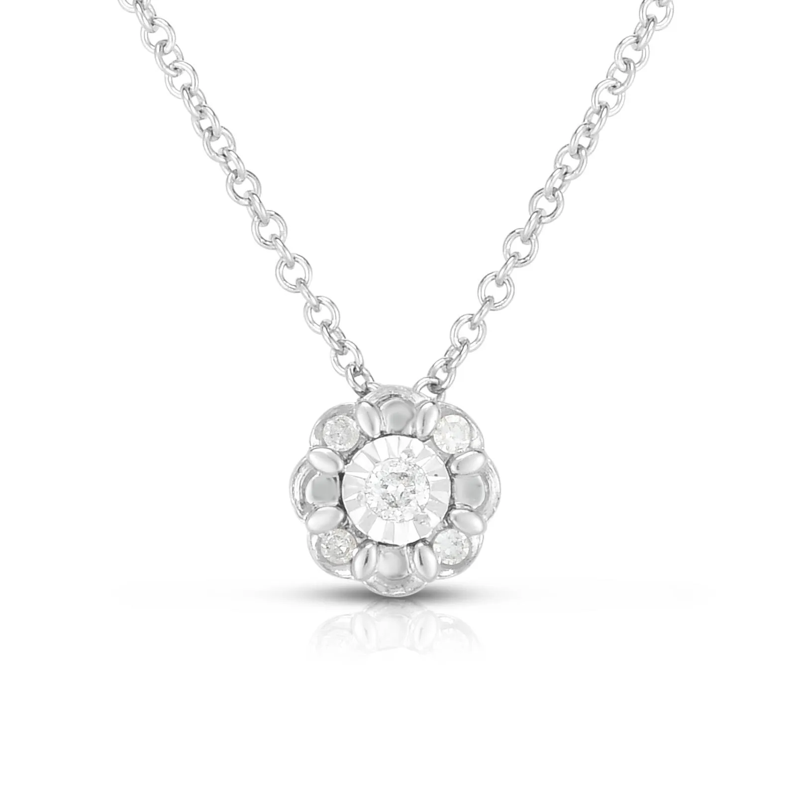 Jilco Inc Round Diamond Necklace - 0.10 Twt